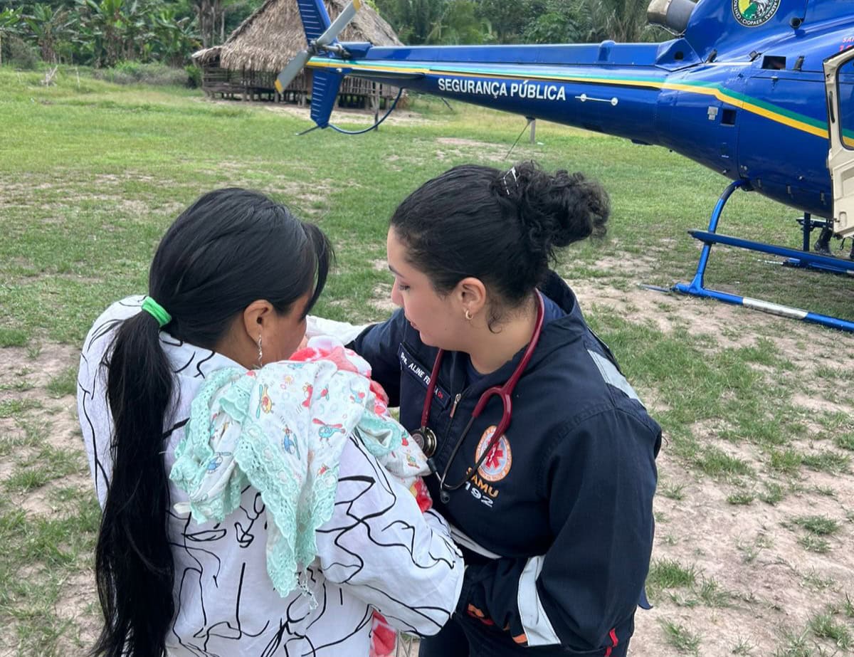 Ciopaer realiza resgate aeromédico de bebê com complicações respiratórias em aldeia indígena no interior do Acre